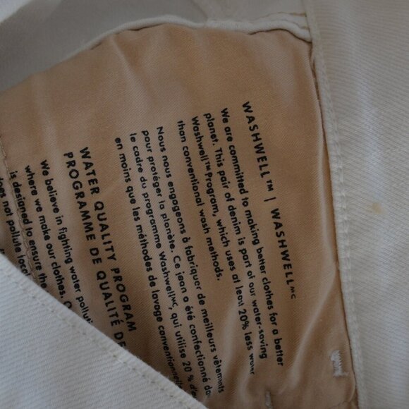 Banana Republic High Rise Boot Cut Crop White Jeans Sz 29 - Picture 9 of 10